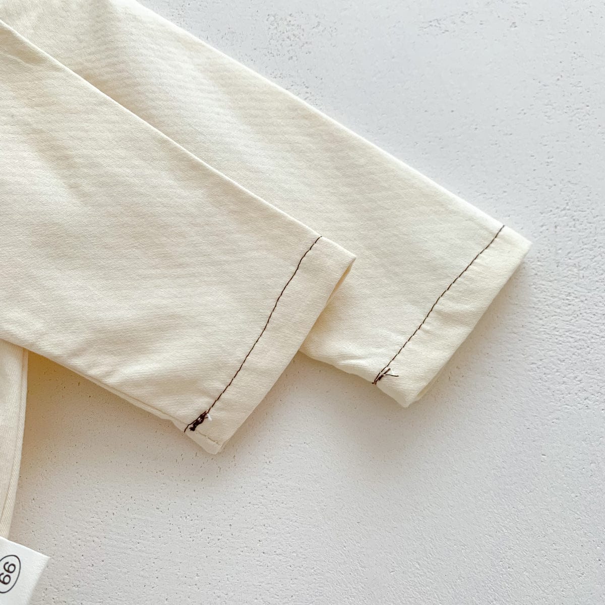 長袖ロンパース チェック柄蝶ネクタイ付き長袖ロンパースYシャツ風ベビーフォーマル【mh0010920】