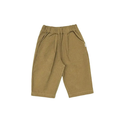 ロングパンツ・スウェットパンツ yellow / 12M  80cm キッズパンツ ルーズロングパンツ シンプルベーシック 3カラー