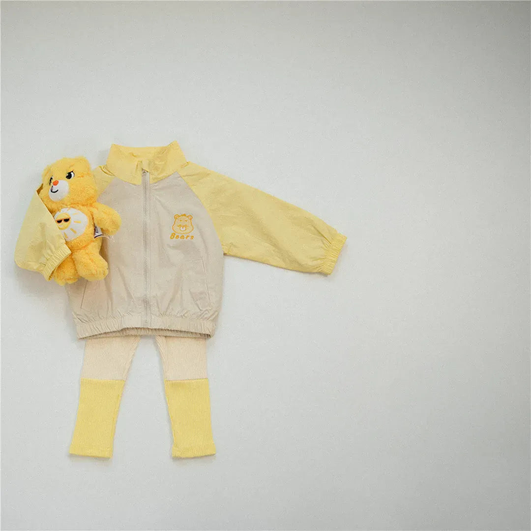 レギンスパンツ yellow / 12M  80cm / 取り寄せ（7〜21日） キッズパンツ リブレギンスパンツ カラフルパッチワーク 5カラー
