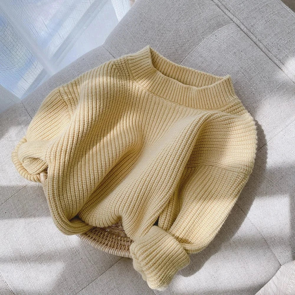 ニット・セーター Yellow / 73cm ベビーキッズセーター ニット ルーズプルオーバー トップス ユニセックス 男の子 女の子 子供服