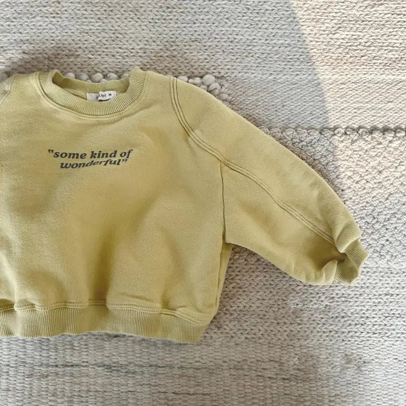 トレーナー・フーディ yellow / 9M  73cm ベビートップス 長袖スウェットシャツ トレーナー レターロゴ 2カラー