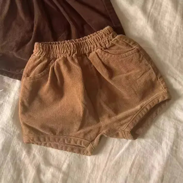 ハーフパンツ・ショートパンツ Yellow / 9M  73CM ベビーパンツ コーデュロイシンプルショートパンツ【mh0008333】