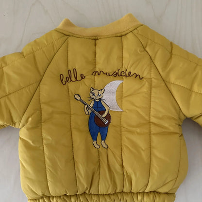 ショートコート・ジャケット・ジャンパー Yellow / 9M  73CM ベビーキッズアウター バック刺繍キルティングブルゾンジャケット【mh0008375】