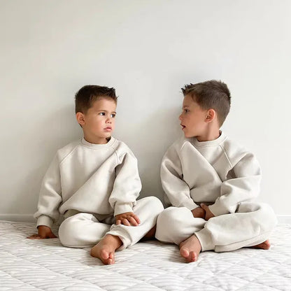 長袖セットアップ YG1537 apricot / 12M  80CM キッズセットアップ 2点セット フラップポケット長袖スウェットシャツ+ロングスウェットパンツ【mh0008318】