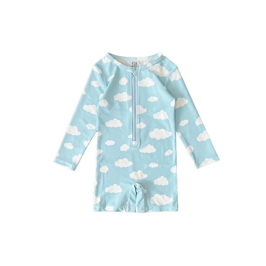 ベビー用水着 zip-up swimsuit clouds / 80 ガールズ水着 長袖つなぎスイムウェア ラッシュガード【mh0009323】