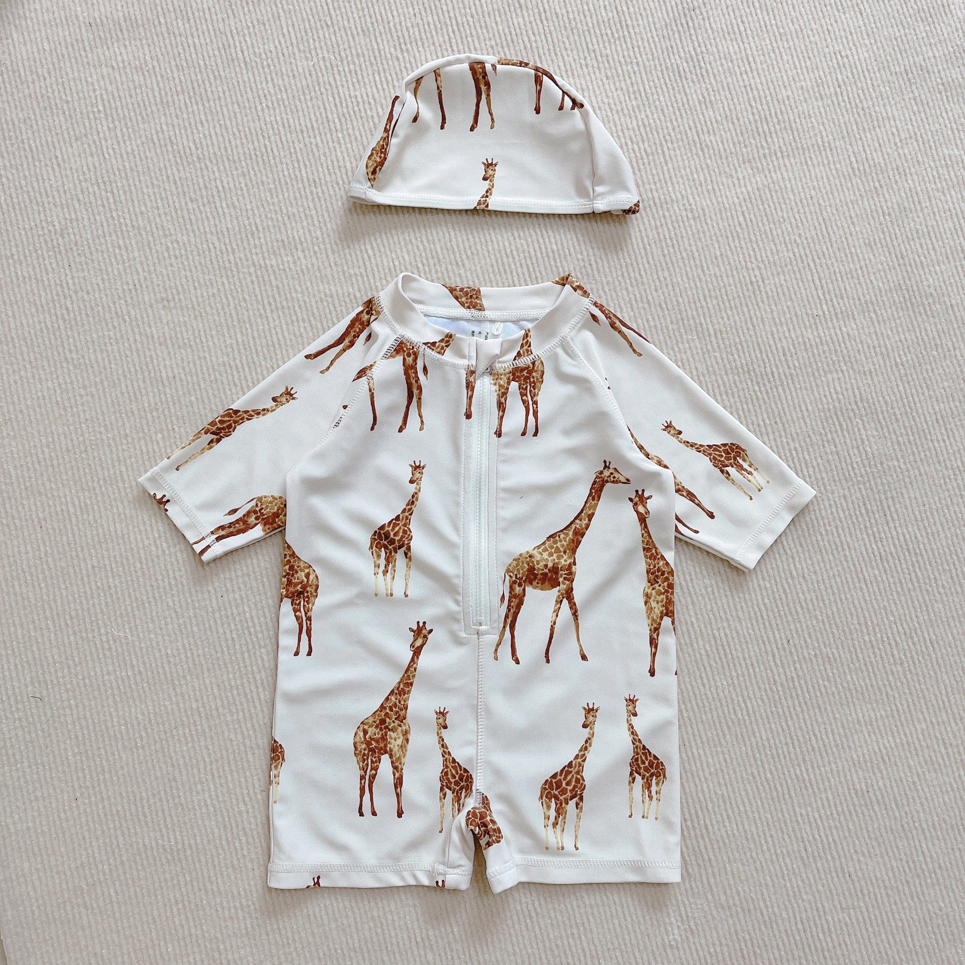 ベビー用水着 Zip-up swimsuit giraffe / 80 ボーイズ水着 7分丈つなぎスイムウェア ラッシュガード【mh0009303】