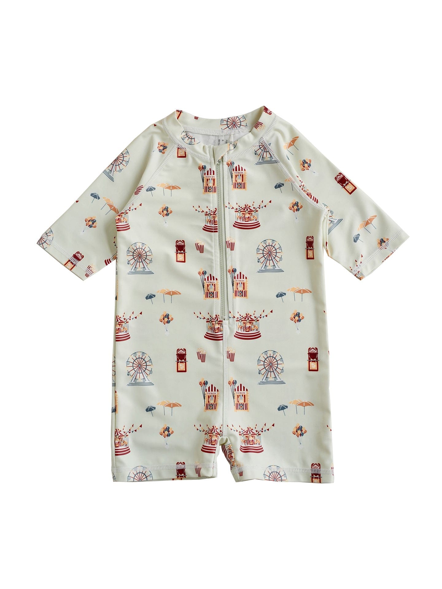 ベビー用水着 Zipper Swimsuit Fantasyland [Swimsuit + Swimming Cap] / 80 ボーイズ水着 半袖つなぎスイムウェア ラッシュガード【mh0009300】