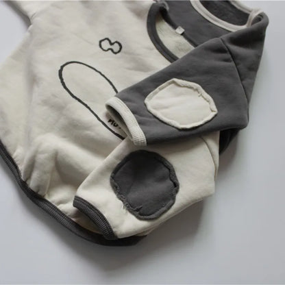 長袖Tシャツ キッズスウェットシャツ 裏起毛 ねこ 猫プリント パッチワーク スウェットトップス 2カラー ユニセックス 男の子 女の子 子供服