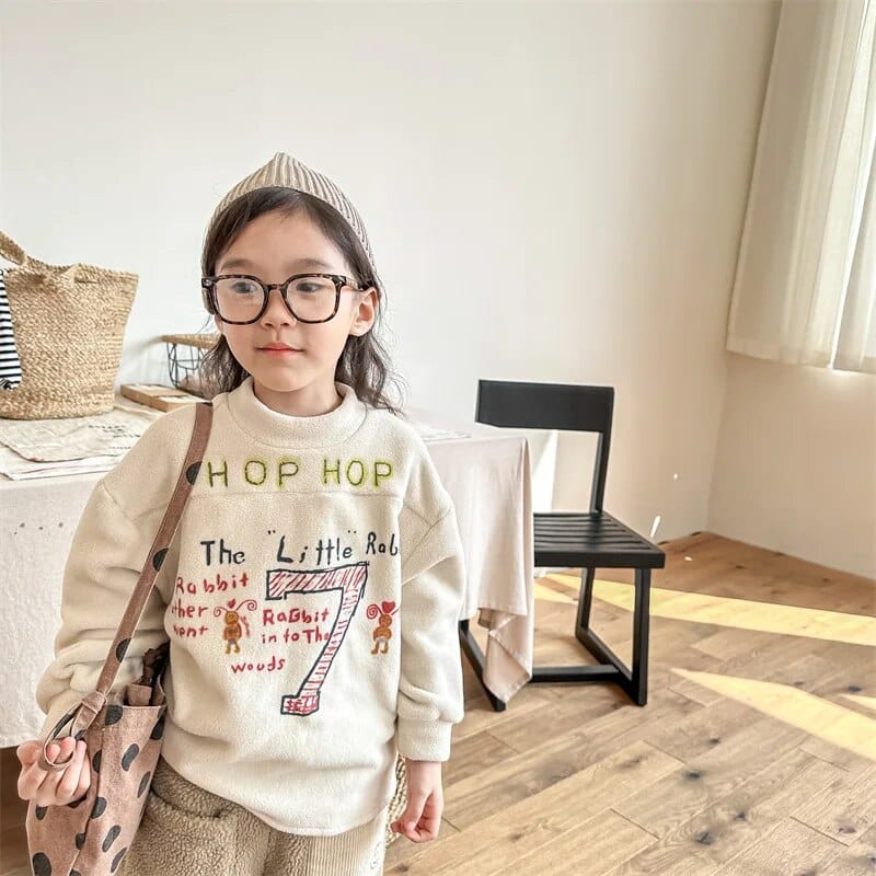 長袖Tシャツ キッズプルオーバー フリースハイネックトップス スウェットシャツ プリントロゴ 3カラー ボーイズ 男の子 子供服