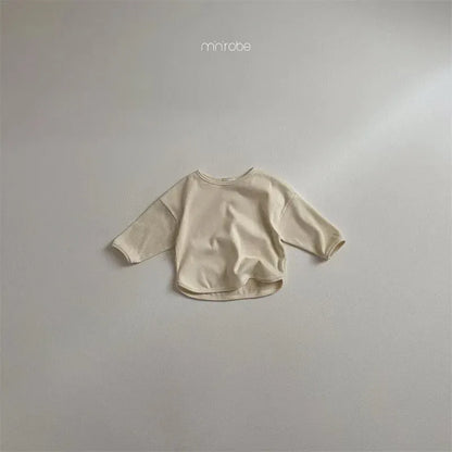 長袖Tシャツ apricot / 6M  66CM ベビートップス シンプルベーシック長袖Tシャツ【mh-0008514】