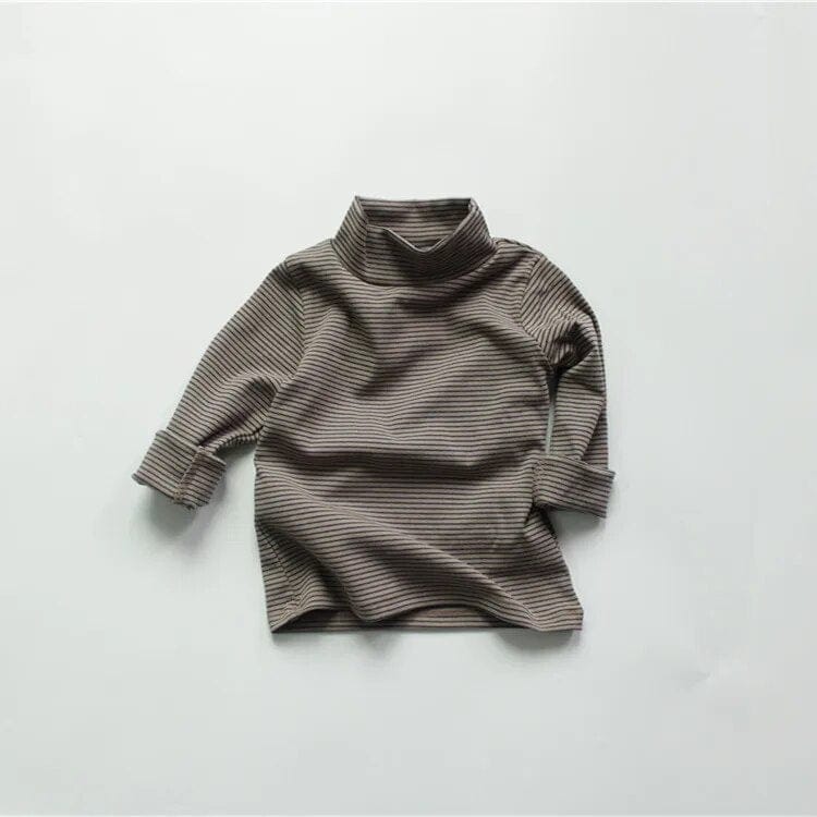 長袖Tシャツ Auburn / 80cm キッズ長袖Tシャツ ボーダー ハイネックTシャツ トップス 4カラー ユニセックス 男の子 女の子 子供服
