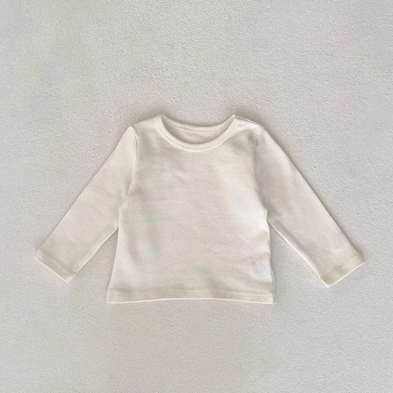 長袖Tシャツ beige shirt / 66cm ベビー長袖Tシャツ レギンスパンツ ベスト ビブ ワッフル くま ベア ピンク ベージュ ユニセックス 男の子 女の子 子供服