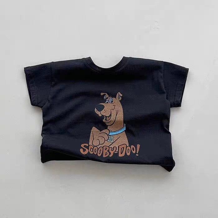 半袖Tシャツ Black (dog) / 73cm ドッグ/ベアくまプリント半袖Tシャツ【mh0010374】