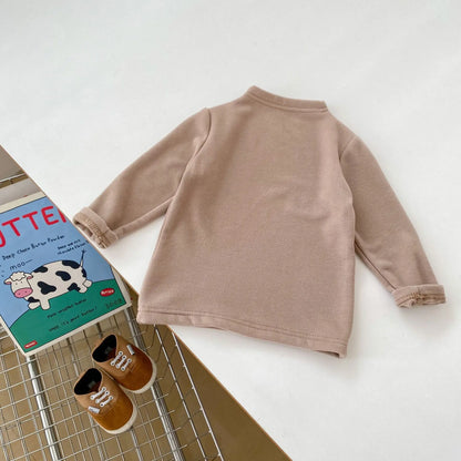 長袖Tシャツ Brown / 6M  66CM ベビーキッズトップス シンプルベーシックハイネックボトルネック長袖Tシャツ【mh0008364】