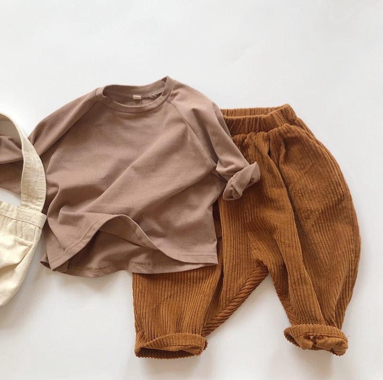 長袖Tシャツ cocoa color / 80cm / 取り寄せ（7〜35日） キッズ シンプル ベーシック 長袖 Tシャツ トップス ユニセックス 3173