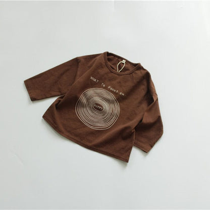 長袖Tシャツ coffee / 80cm キッズ HAPPY 長袖 Tシャツ ロンT