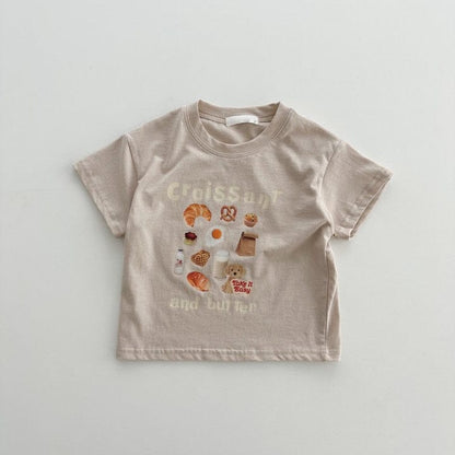 半袖Tシャツ coffee / 80cm キッズ ストロベリー スイーツ プリント 半袖 Tシャツ トップス ガールズ 6656