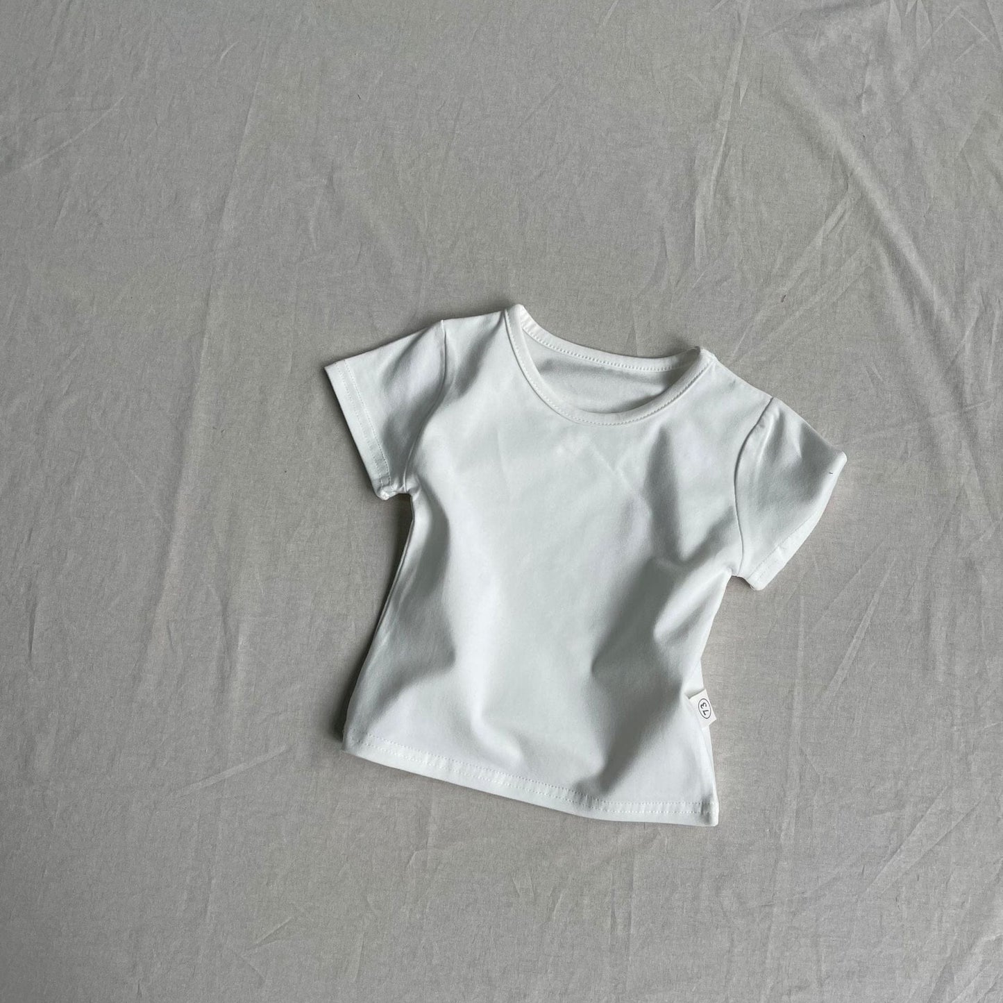 半袖Tシャツ Creamy White / 73cm ベビートップス シンプルベーシック無地半袖Tシャツ【mh0009162】