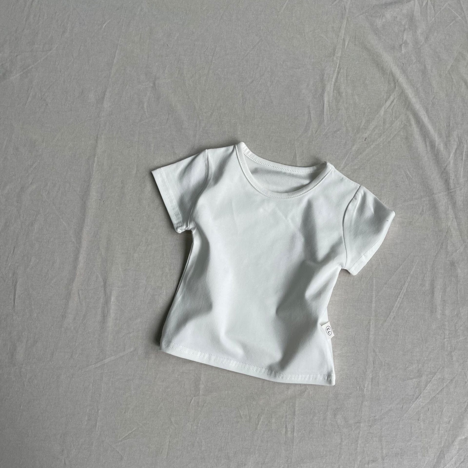 半袖Tシャツ Creamy White / 73cm ベビートップス シンプルベーシック無地半袖Tシャツ【mh0009162】