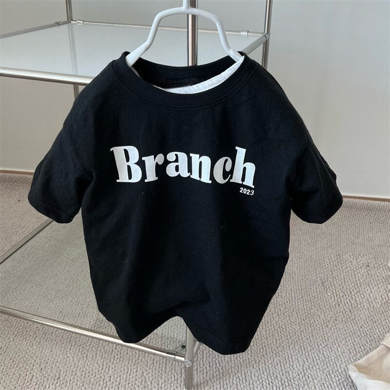 半袖Tシャツ dark blue / 9M/73cm ベビー キッズ レターロゴ プリント 半袖 Tシャツ ネイビー ホワイト カーキ ユニセックス 6876