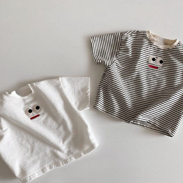 半袖Tシャツ embroidered big eyes T-shirt【mh0009522】