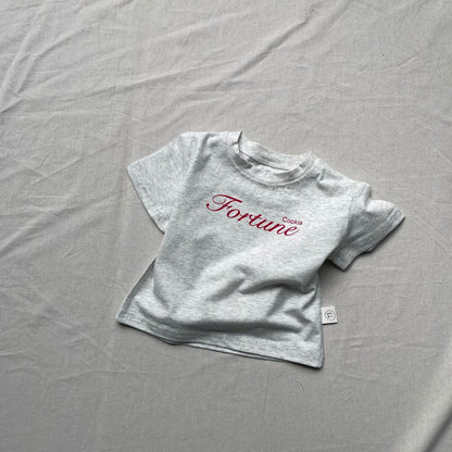 半袖Tシャツ Gray Apricot / 73cm ベビートップスレターロゴプリント半袖Tシャツ【mh0009165】