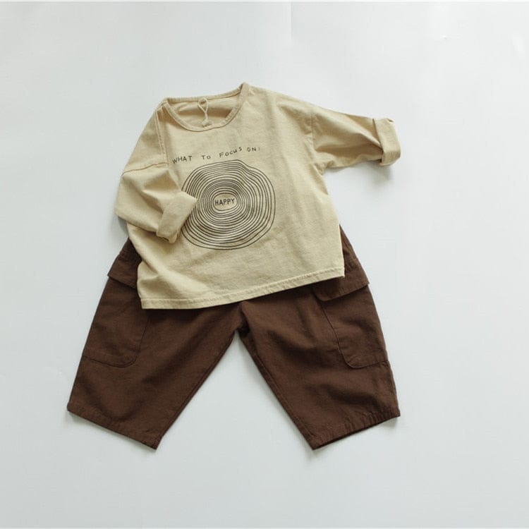 長袖Tシャツ キッズ HAPPY 長袖 Tシャツ ロンT