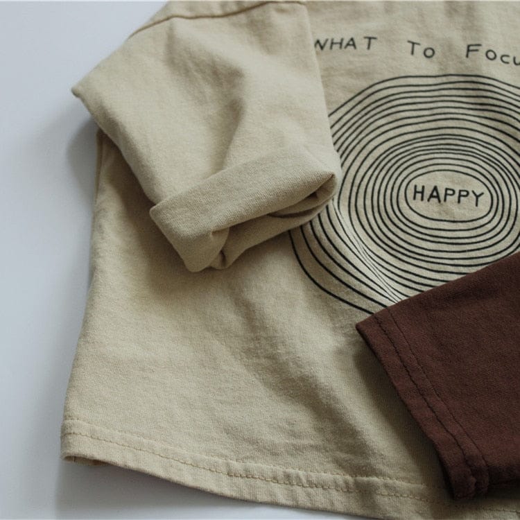 長袖Tシャツ キッズ HAPPY 長袖 Tシャツ ロンT