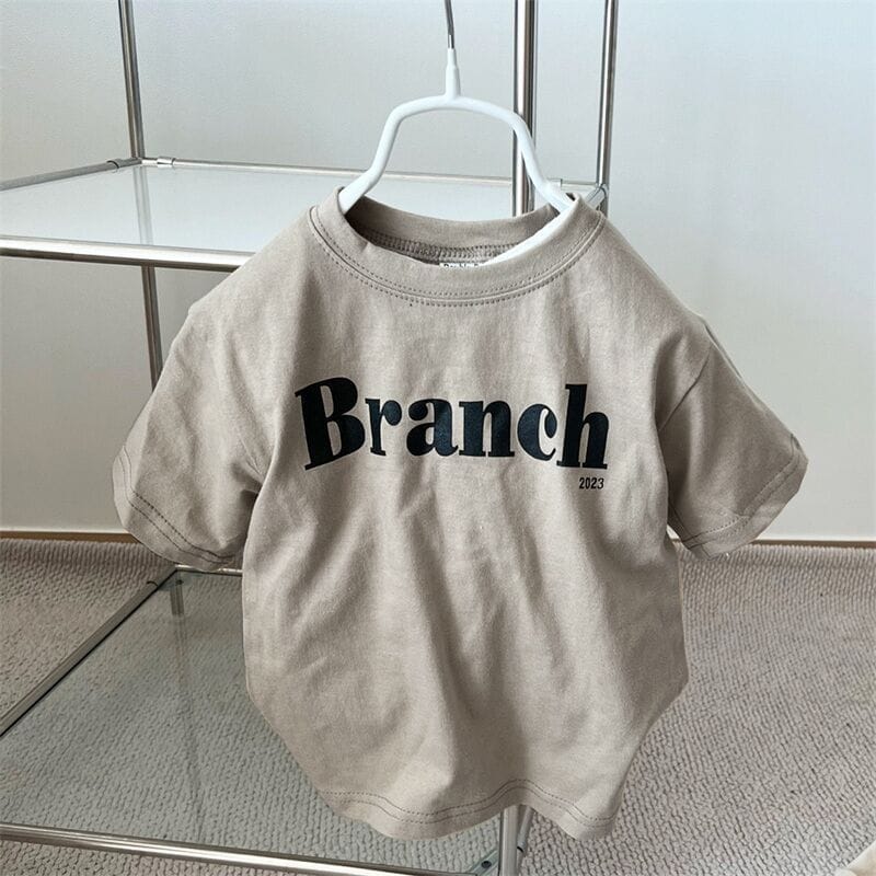 半袖Tシャツ khaki / 9M/73cm ベビー キッズ レターロゴ プリント 半袖 Tシャツ ネイビー ホワイト カーキ ユニセックス 6876
