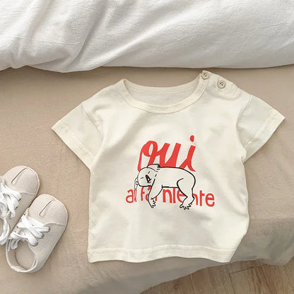 半袖Tシャツ Koala / 6M  66cm ベビートップス 半袖Tシャツ 肩あき アニマルプリント 3カラー