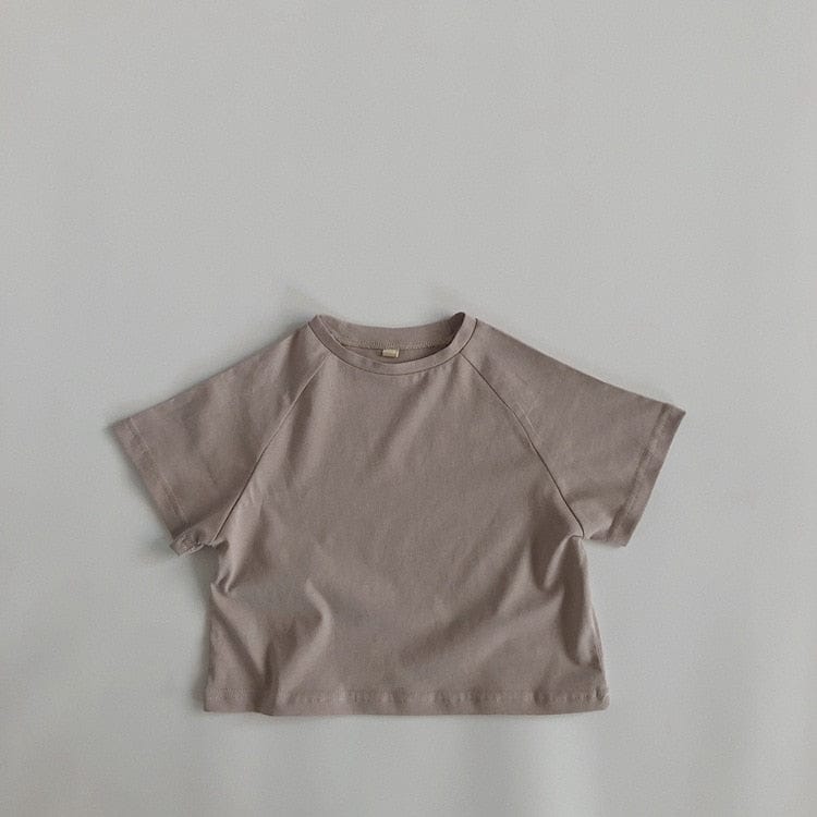 半袖Tシャツ light grey / 12M/80cm キッズ シンプル ベーシック ラグラン 半袖 Tシャツ 6カラー ユニセックス