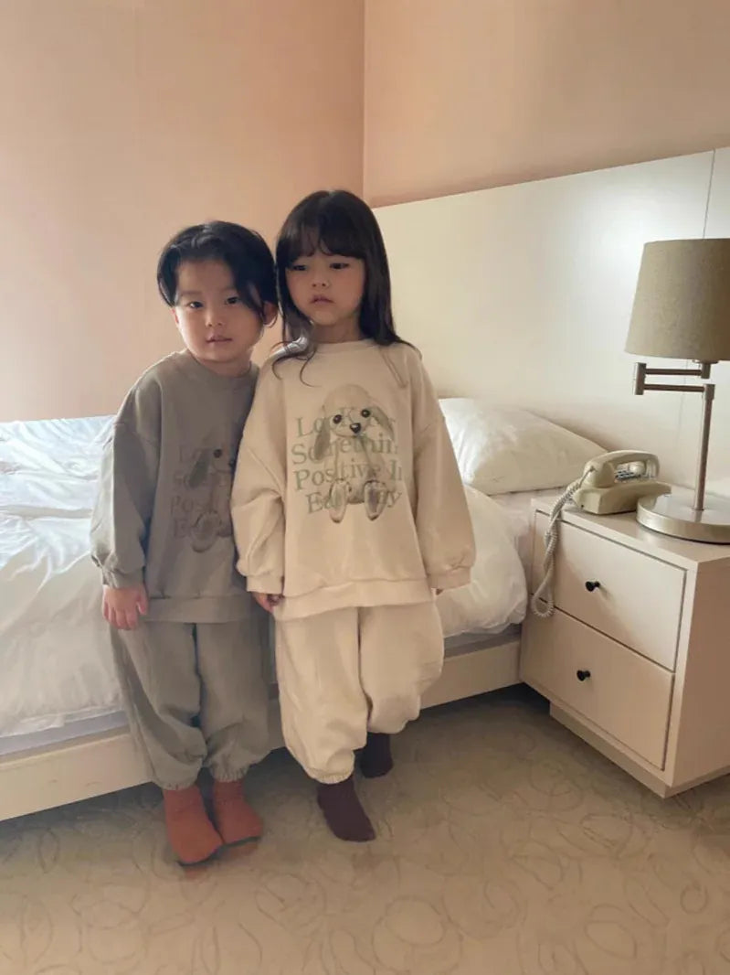 長袖Tシャツ ベビートップス ぬいぐるみプリント長袖スウェットシャツ【mh0008787】