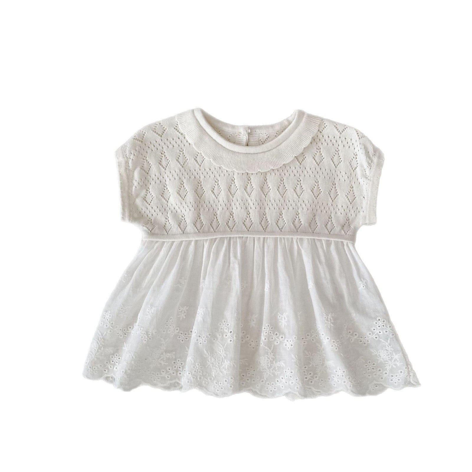 半袖Tシャツ 半袖サマーニットドッキングチュニックトップス【mh0010172】