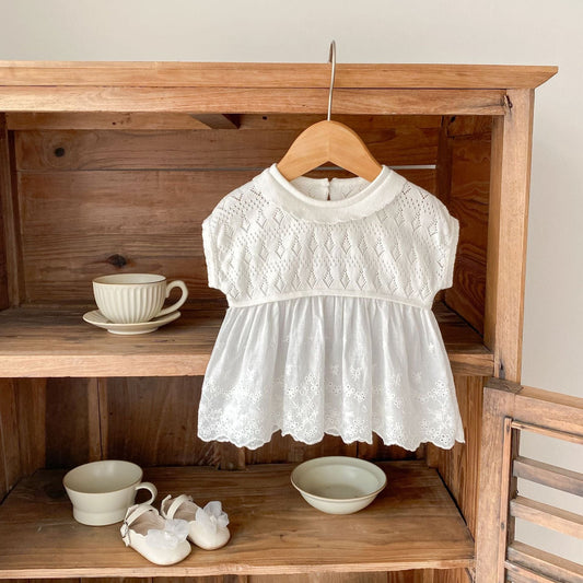 半袖Tシャツ 半袖サマーニットドッキングチュニックトップス【mh0010172】