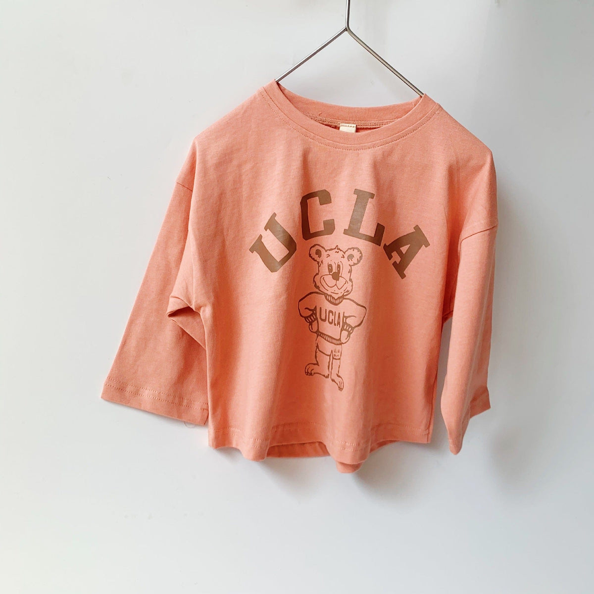 長袖Tシャツ UCLA くま ベアプリント ロンT トップス パープル 