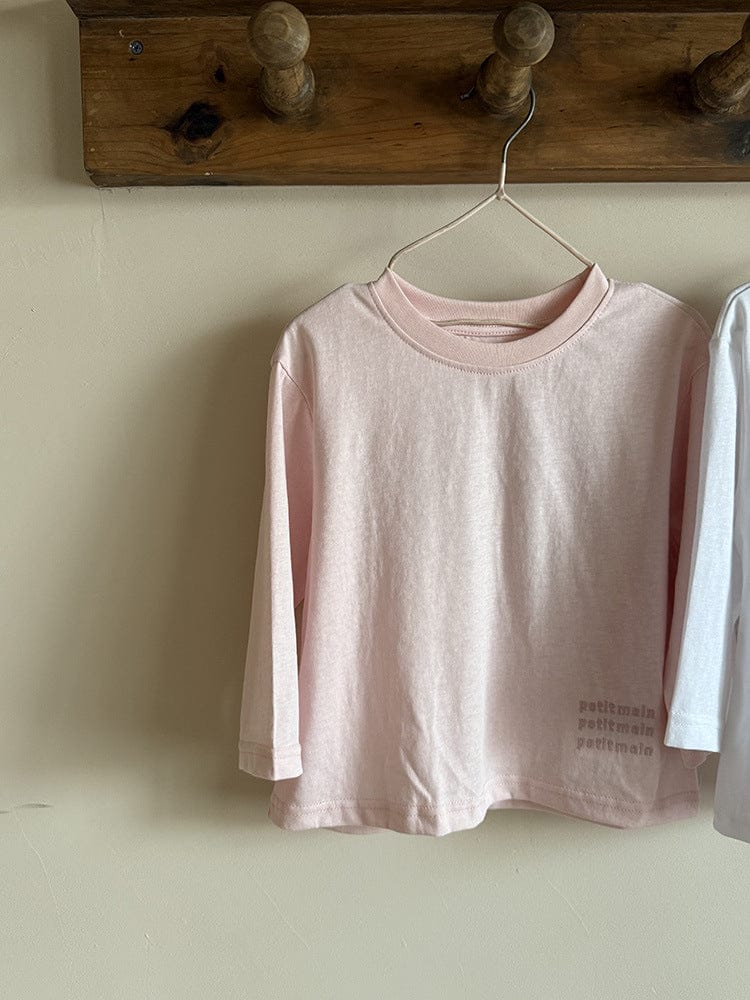 長袖Tシャツ Pink / 90cm ハートバックプリント長袖Tシャツ【mh0011047】