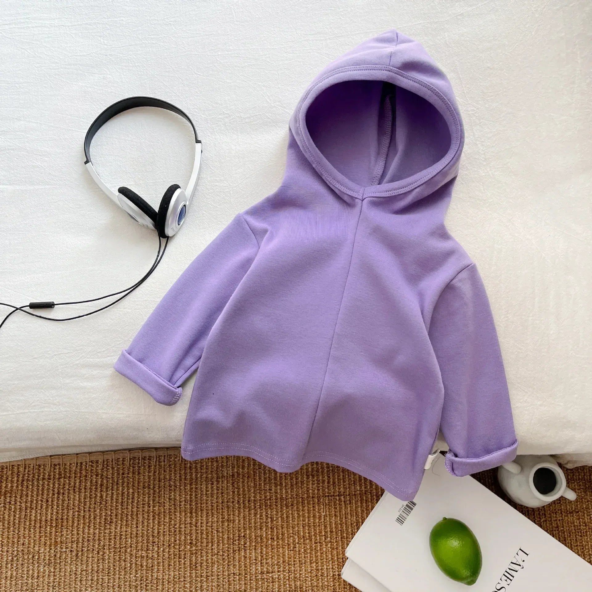 長袖Tシャツ Purple / 9M  73CM / 取り寄せ（7〜21日） キッズトップス フーディシンプルスウェットシャツ【mh0008706】