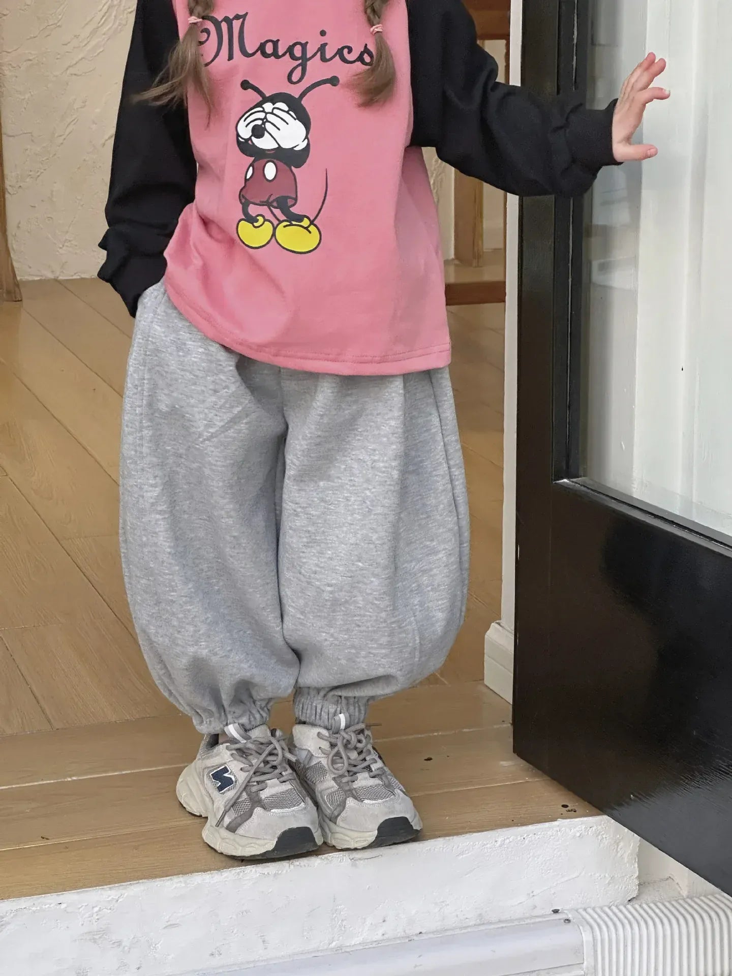 長袖Tシャツ キッズトップス スウェットパンツ 長袖 ラグランTシャツ ロングルーズパンツ