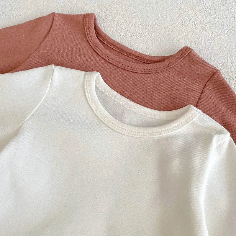 長袖Tシャツ ベビー長袖Tシャツ レギンスパンツ ベスト ビブ ワッフル くま ベア ピンク ベージュ ユニセックス 男の子 女の子 子供服