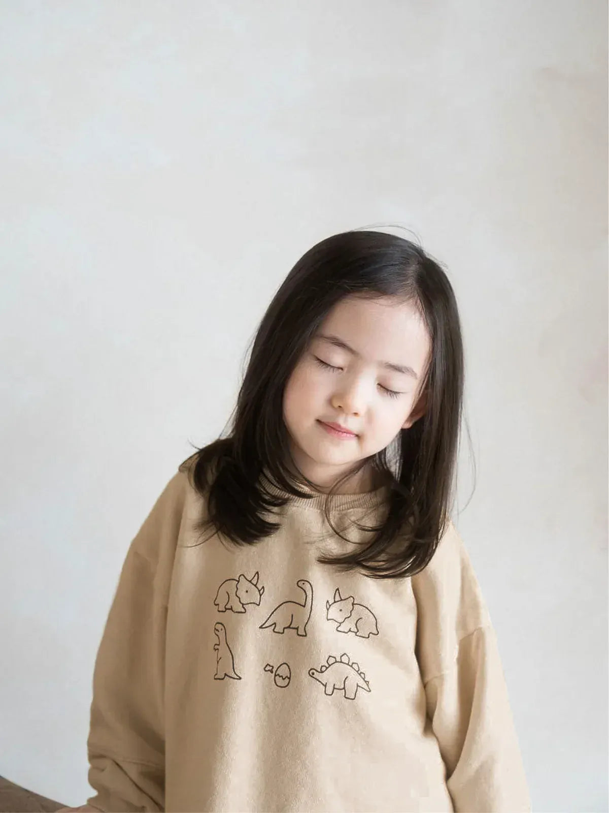 長袖Tシャツ ベビートップス ダイナソー恐竜プリント長袖スウェットTシャツ 2カラー