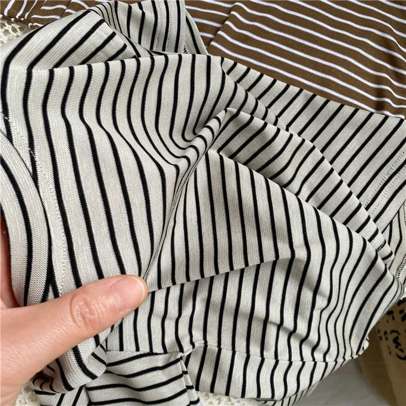 半袖Tシャツ キッズトップス ボーダー 半袖Tシャツ シンプルベーシック 2カラー