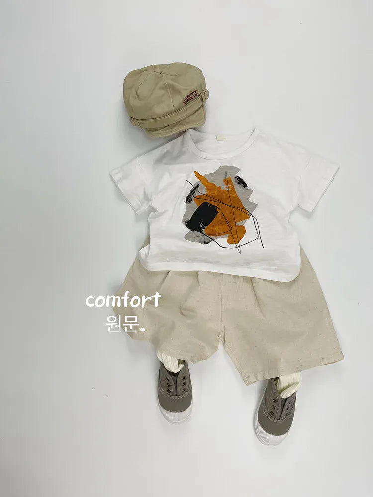 半袖Tシャツ キッズトップス 半袖Tシャツ デザインプリント 2カラー