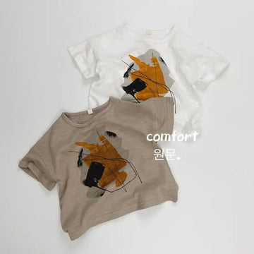 半袖Tシャツ キッズトップス 半袖Tシャツ デザインプリント 2カラー