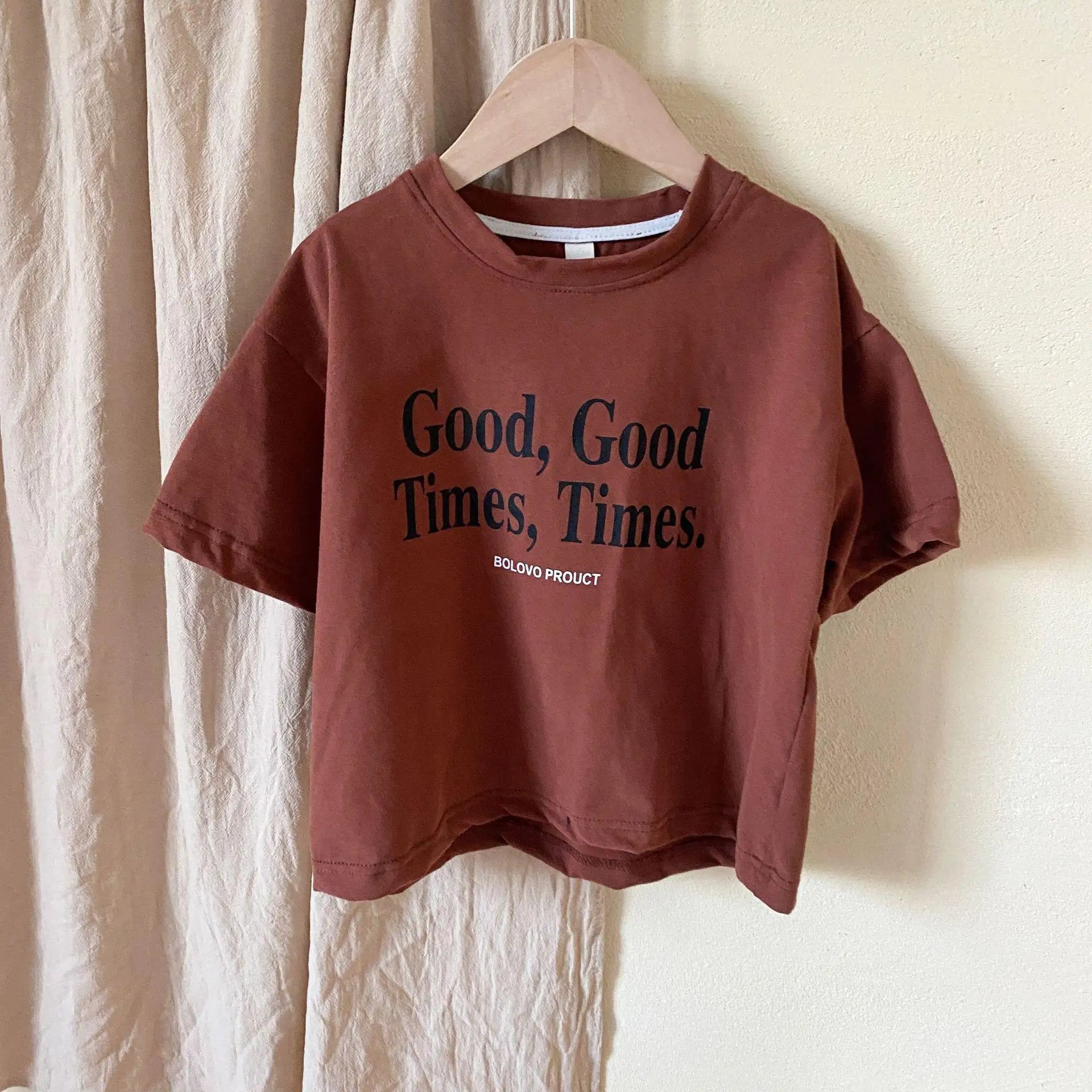 半袖Tシャツ キッズトップス 半袖Tシャツ レターロゴプリント 2カラー