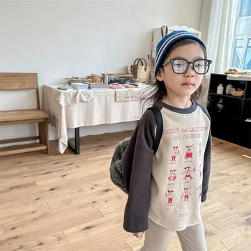 長袖Tシャツ キッズ 長袖Tシャツ 裏起毛 プリント ラグランスリーブ パッチワーク グレー グリーン 2カラー ボーイズ 男の子 子供服