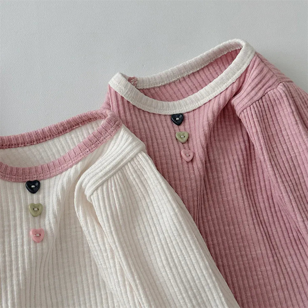 長袖Tシャツ ベビートップス 長袖Tシャツ シンプルベーシック バイカラー 2カラー【mh0006389】