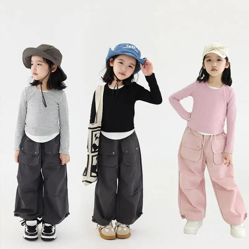 長袖Tシャツ キッズトップス インナーシャツドッキング長袖Tシャツ 3カラー