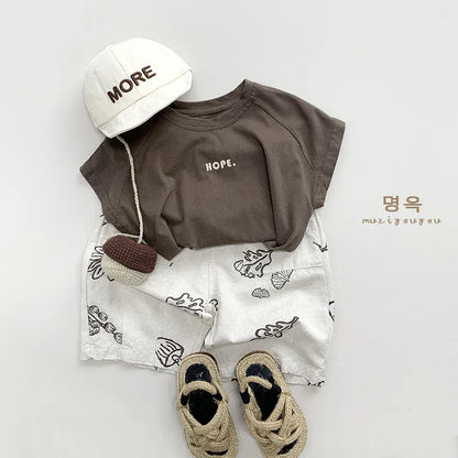 半袖Tシャツ キッズトップス 半袖Tシャツ レターロゴ ラグランスリーブ ルーズ 3カラー
