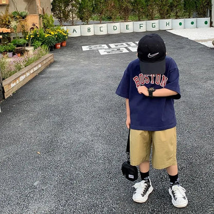 半袖Tシャツ ☺︎ キッズトップス 半袖Tシャツ レターロゴプリント 3カラー