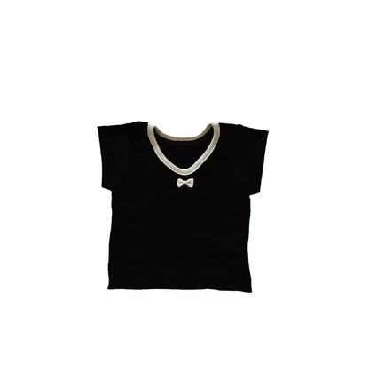 半袖Tシャツ ベビートップス 半袖Tシャツ リボン 3カラー